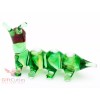 Hand-Blown Glass Caterpillar Figurine Unique Handmade sculpture