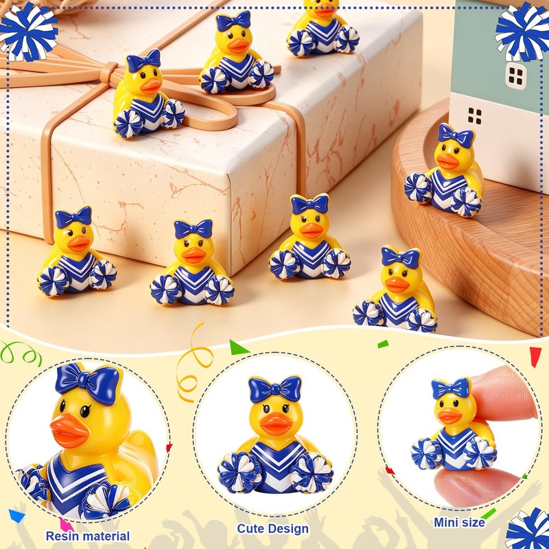 GGSTDDUP 70 Pcs Mini Resin Cheer Ducks, Cheer Team Gifts