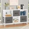 HOMISSUE 6 Cube Storage Organizer Shelf, Rustic Short Bookshelf with