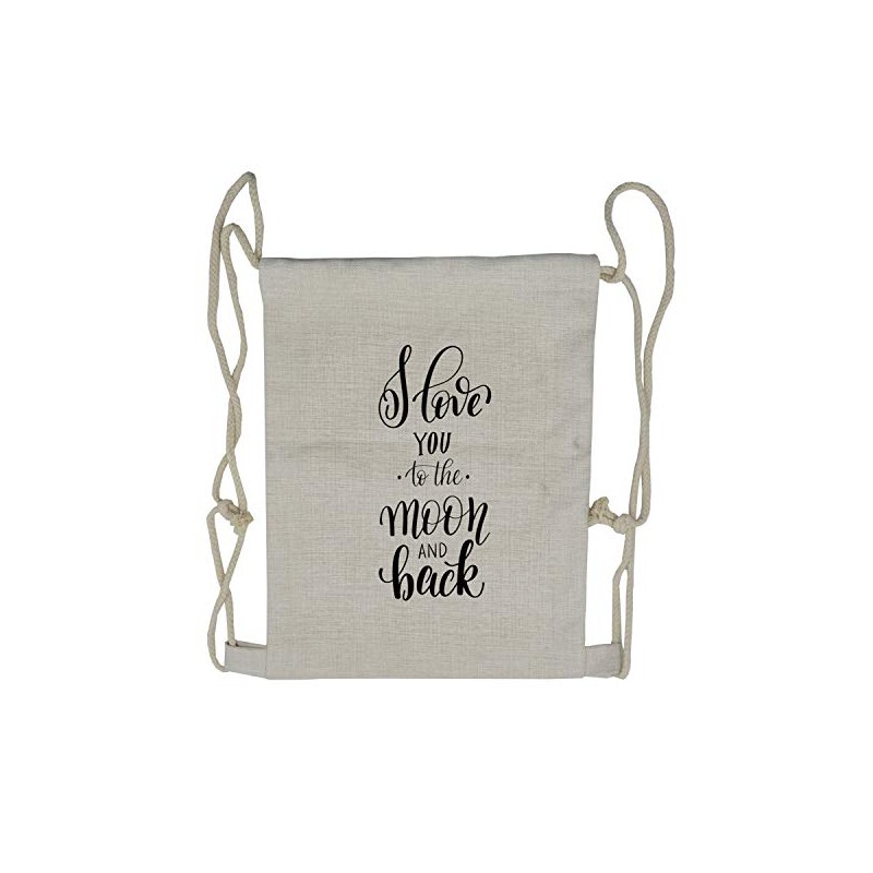Ambesonne I Love You Drawstring Backpack, Minimalist Styled, Sackpack Bag