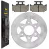 Caltric Rear Parking Brake Disc Rotor W/Pads for Yamaha Rhino