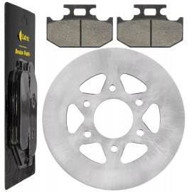 Caltric Rear Parking Brake Disc Rotor W/Pads for Yamaha Rhino 700 YXR700 4X4 2008-2013