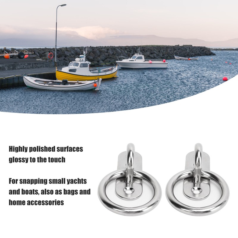 2pcs Stainless Steel Pad Eye Plate High Strength Highly Polished