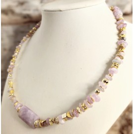 Kunzite Natural Kunzite  Stones Necklace For Highest Protection And Purification