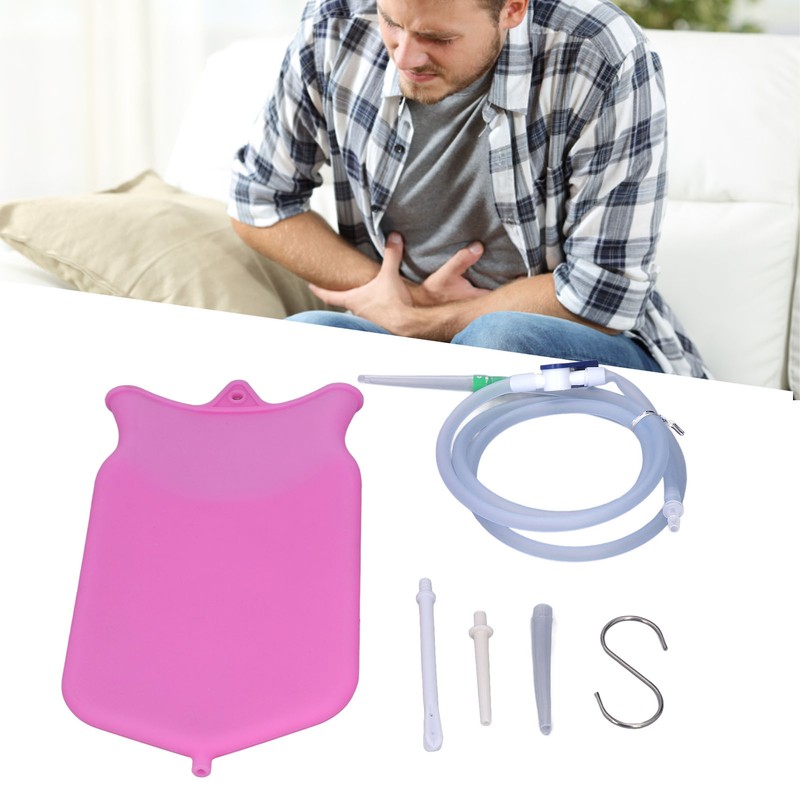 Silicone Enema Bag Kit Intestinal Cleansing Enema Douche Combination Set