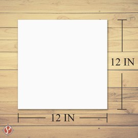 12" x 12" Square Cardstock | 80lb Cover White Thick Card Stock Paper - Smooth Finish | For Scrapbooking, Arts and Crafts, Wedding Invitations, Bussines Cards | 50 Cards Per Pack