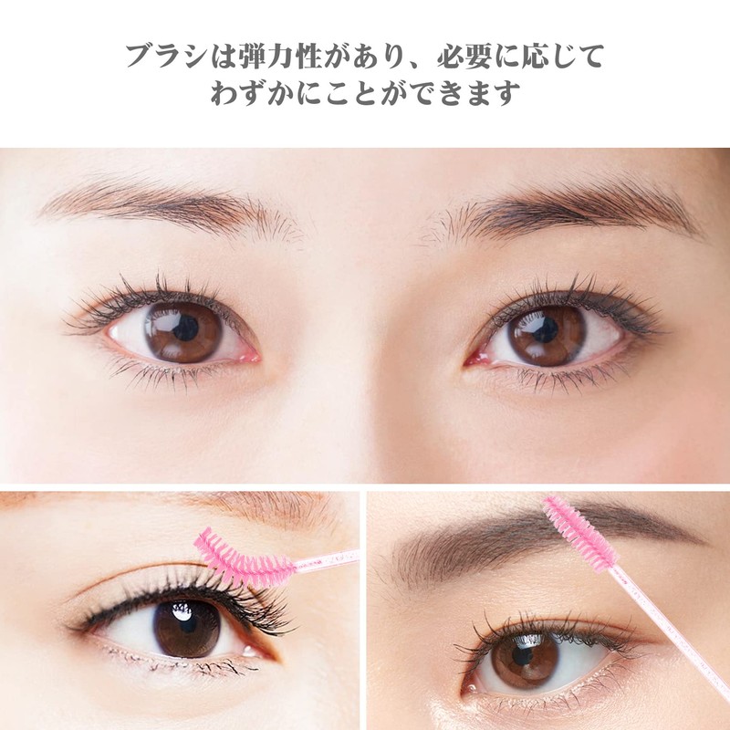 Disposable Eyelash Brushes 100pcs Annhua Eyebrow Brushes Disposable Makeup Brushes