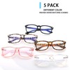 VIDEBLA 5 Pack Blue Light Blocking Reading Glasses,Spring Hinge Computer