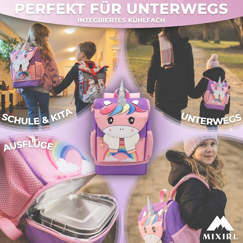 MIXIRL® Unicorn Backpack Nursery Backpack & Children's Backpack Girls with