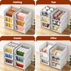 Mavivegue 5 Pack Stackable Closet Storage, Plastic Drawer Basket,Closet Organizers