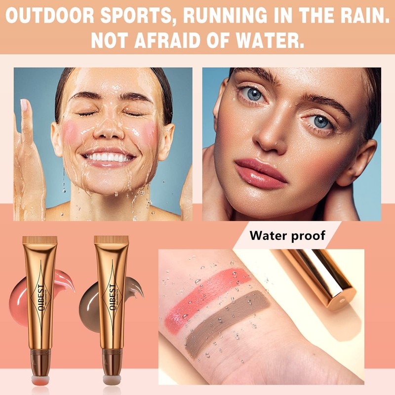 Liquid Blush Made of Stick, Rouge Highlighter Stick, with Soft
