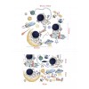 DaraBaby Vinil Decorativo Astronauta Nave Espacial Cuarto Niños Bebe