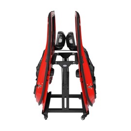 Hooke Road for Jeep/Bronco 2 Doors Storage Cart Rack with Wheels for 1987-2025 Jeep Wrangler YJ TJ JK JL Gladiator JT & 2021-2025 Ford Bronco, Sliding Door Hanger Stand Holder