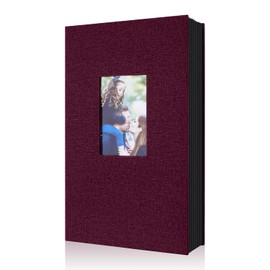 Lanpn Photo album, 10 x 15, 300 compartments, linen, horizontal, 10 x 15 cm, slip pocket, violet