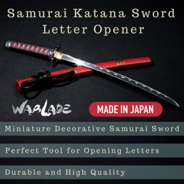 Wablade Mini Japanese Samurai Katana Sword Paper Knife Letter Opener 8.3 inch Made in JAPAN (Date Masamune)