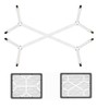 LORJE 2 PCS Bed Sheet Clips Keep Bedsheets, Adjustable Triangle