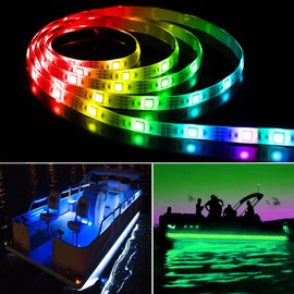 Seaponer Pontoon Boat Light - RGB LED Flex Lighting for Boat Deck, Courtesy & Interior Lights - 12v, 5m (16.4ft)