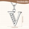 ZXUPOI S Necklace Silver with Letter Pendant Rhodium-Plated 925 Silver
