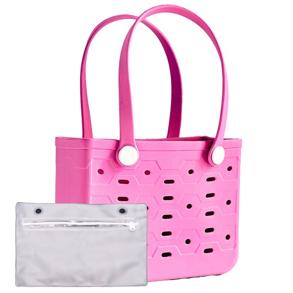 myscete Beach Bag, Waterproof Rubber Beach Tote Bag, Rubber Bag