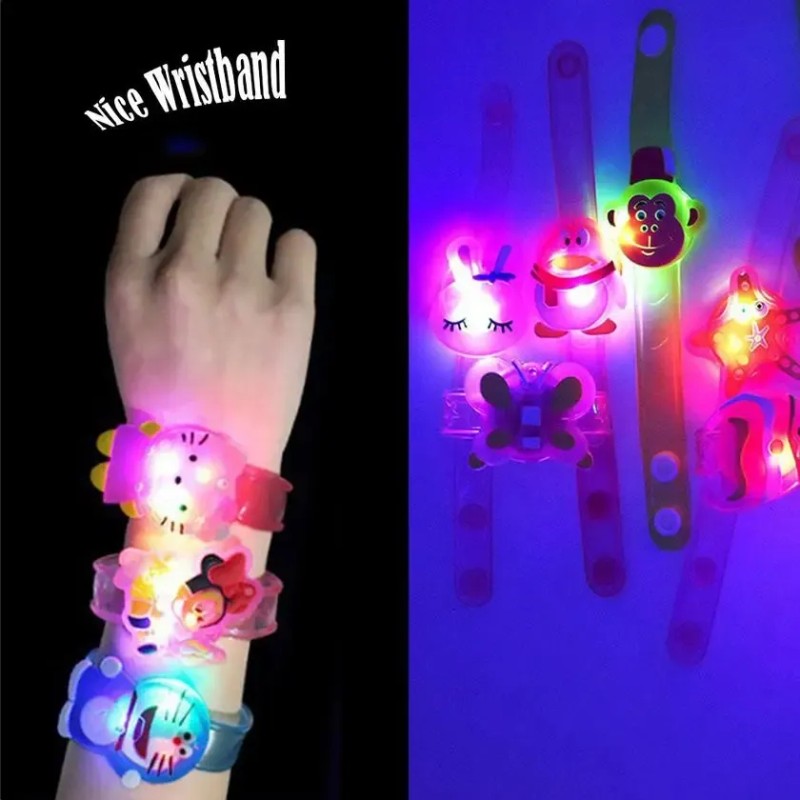 30 Pulseras Con Luces Led Para Niños Que Brillan