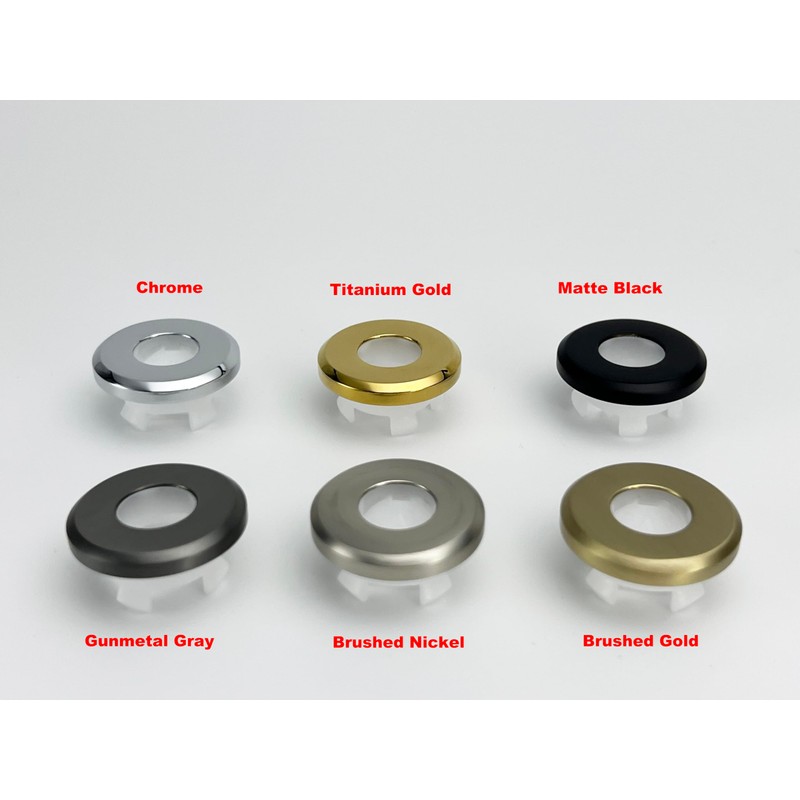 2-Pack Brass Sink Overflow Cover Ring, Round Bathroom Basin Overflow