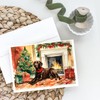 Caroline's Treasures DAC2695GCA7P Labrador Retriever Cozy Christmas Greeting Cards Pack