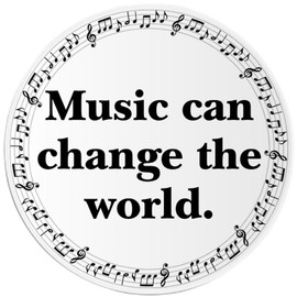 Kiwi Gifts Music Can Change The World - 10 Pack Circle Stickers 3 Inch - Quote