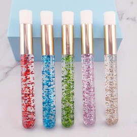 20x Glitter Lash Shampoo Brushes Lash Wash Cosmético Profesional Limpiador de pestañas Extensiones de pestañas Cepillos de pestañas Herramienta de eli, negro, Individuales