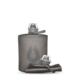 Hydrapak Stow (500 ml, 17 onzas) - Botella de Agua Plegable - Botella de Viaje Ultraligera y Plegable, Botella de Viaje Flexible, para esquí, Senderismo, Bicicleta o Escalada, Color Gris mamut