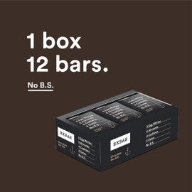 RXBAR, Chocolate Sea Salt, Protein Bar, 1.83 Ounce (Pack of 12), High Protein Snack, Gluten Free