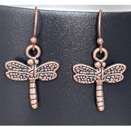 Little Copper Tone Dragonfly Earring Jewelry Earrings for Women #3298FE337