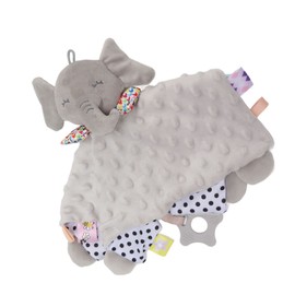 Manta de Seguridad para bebé de Felpa Suave con Mordedor Extraíble Durante Más de 3 Meses (Elefante gris)