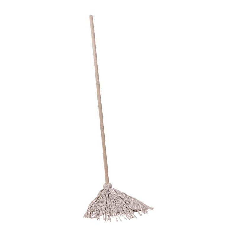 Boardwalk 120C Deck Mop, 54" Wooden Handle, 20oz Cotton Fiber