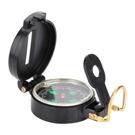 Wakects Outdoor Pocket Compass Portable Universal Survival Compass with Magnifying Glass, American Military Button Compass, Navigation Tool for Hiking, Boating, 8 x 5.5 x 2.5 cm
