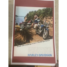 Vintage Harley Davidson 1968 Sportster X2003 Advertisement Poster