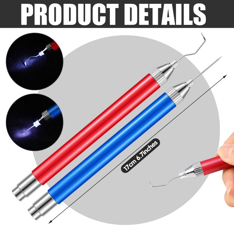 Therwen 2 Pcs LED Weeding Tools for Vinyl with Light