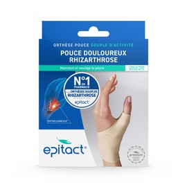 Epitact | Tutore Pollice Flessibile per Attività | Artrosi del Pollice, Rizoartrosi | Allevia i Dolori Articolari alla Base del Pollice | Libertà di Movimento | Innovazione Francese (M, Destra)