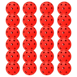 24 Pack Pickleball Balls, 40 Holes Outdoor Pickleballs, High Elasticity & Durable Pickle Balls for All Style Pickleball Paddles,Red