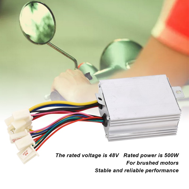 Electric Bike Brush Controller Professional 48V 500W Aluminium Alloy Motor