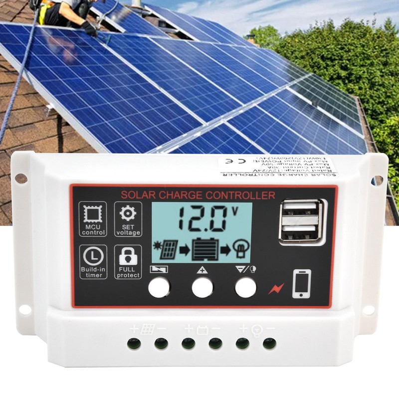 Solar Panel Controller Smart Dual USB Battery PWM Charge Discharge