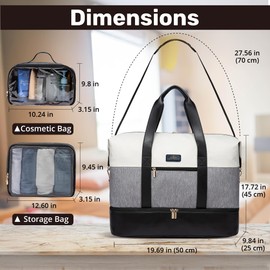 LENITYXLUX 3-Piece Maternity Hospital Bag Set Spacious & Organized with 2 Dual Compartment Bags for New Moms – Pregnancy Essentials, Delivery Day, Hospital Stay