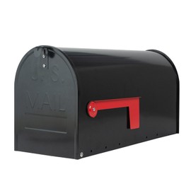 BlissBoard Large Black Galvanized Steel Mailbox 22 x 10.7 x 8.9 inches