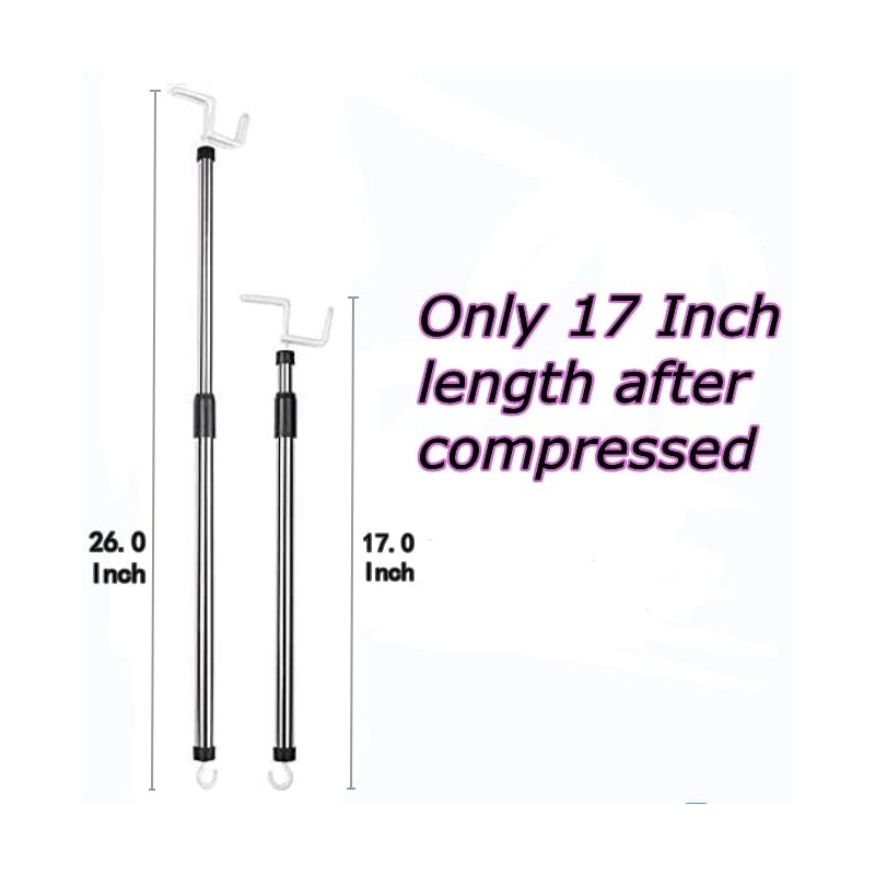 Forzaddik Adjustable Dressing Stick with Sock Aid & Zipper Puller