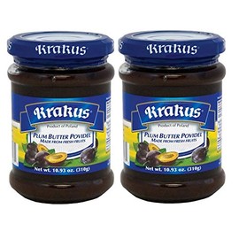 KRAKUS JAM PLUM BUTTER POVIDEL 2 pack x 9.88 oz (280g) Powidlo Sliwkowe. Product of Poland.