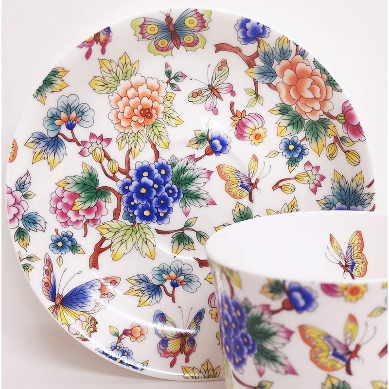 Magic Garden Breakfast Cup & Saucer Fine Bone China Large