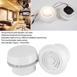 Acouto RV Fan 12V Roof Fan 4000R/min LED Air Ceiling Ventilation Grille Round Cooling Fan for Campers Travel Trailer Van Motorhome Accessories Caravan Parts