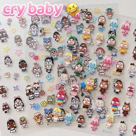 [Overseas] Crying Baby Nail Fun Nail Sticker Nail Art C P-473/Exquisite Independent Packaging [7.2*9.3Cm] 30ea