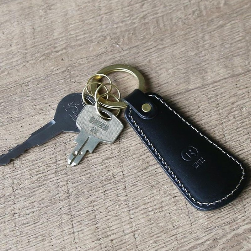 Polcolosso Shoehorn Key Ring, Original Tochigi Leather, Made in Japan,