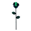 Forging Art Bcn® Hand Forged Eternal Wrought Iron Rose (Green-Blue-Cyan/Green)