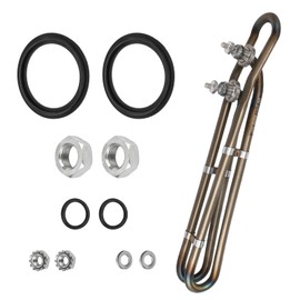 DuckcowsC 4KW 240V Universal Titanium Hot Tub Heating Element Replacement for Balboa Spa Heater Element, Flo-Thru Hot Tub Heater Element for Spa Electric Heaters and Swimming Pools